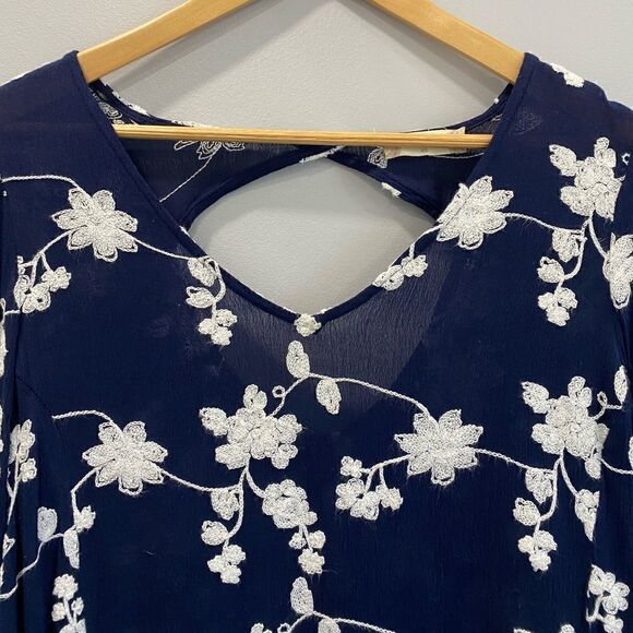 Altar'd State Floral Embroidered Bell Sleeves Dress - Picture 3 of 10